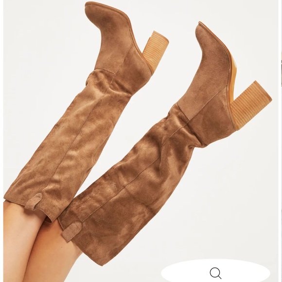 NIB slouchy tan/brown tall boots. Size 7.5. Just below the knee. - Picture 4 of 6